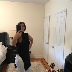 Knit top with side slit